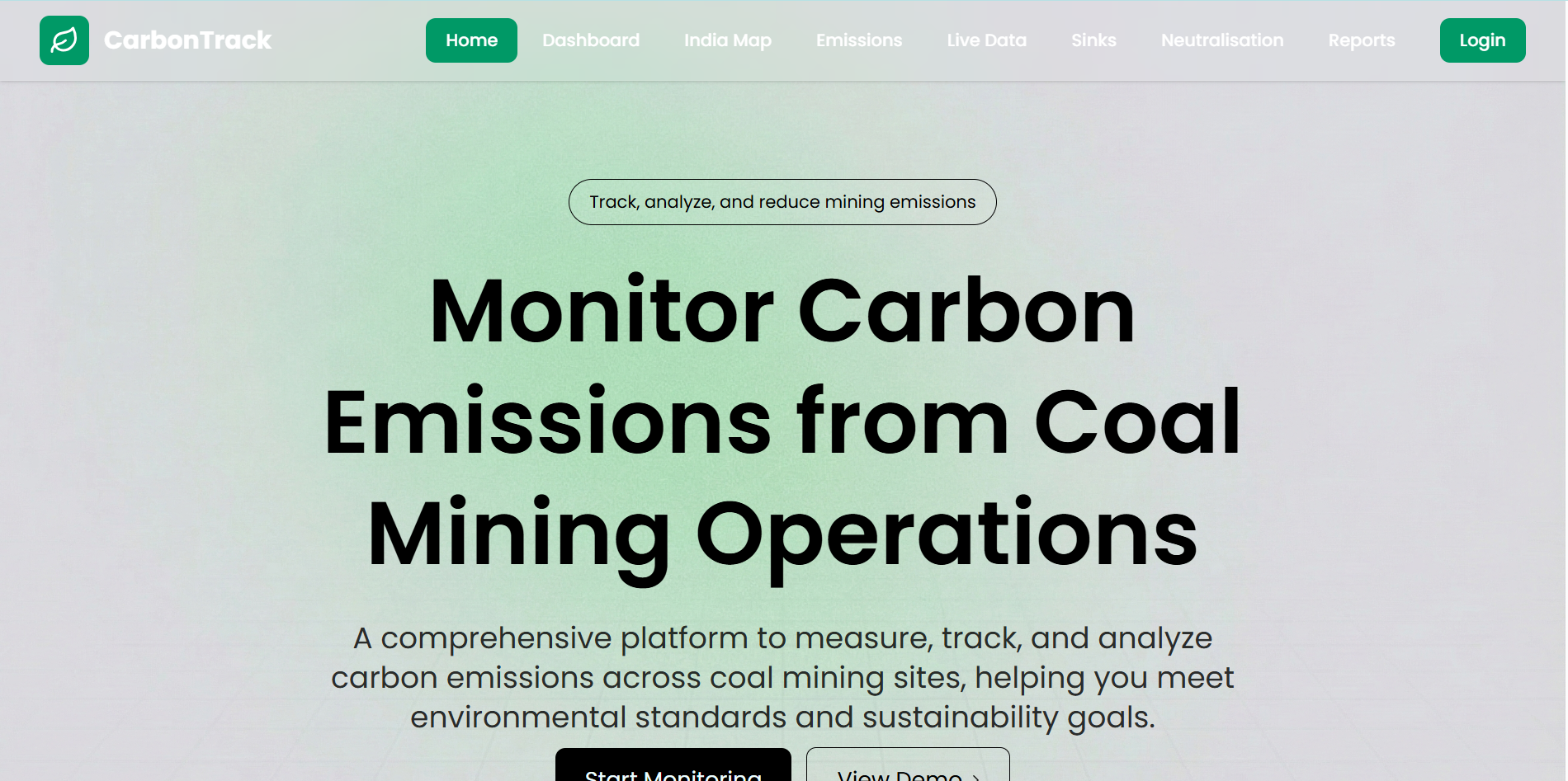 CarbonTrack - Coal Emissions Monitoring Platform